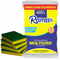 Esponja Multiuso Dupla Face - Leve 4 Pague 3