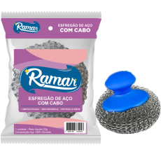 Esfregão de Aço Ramar com Cabo